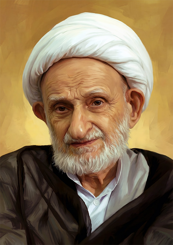 تصویرسازی چهره آیت الله محمدتقی بهجت